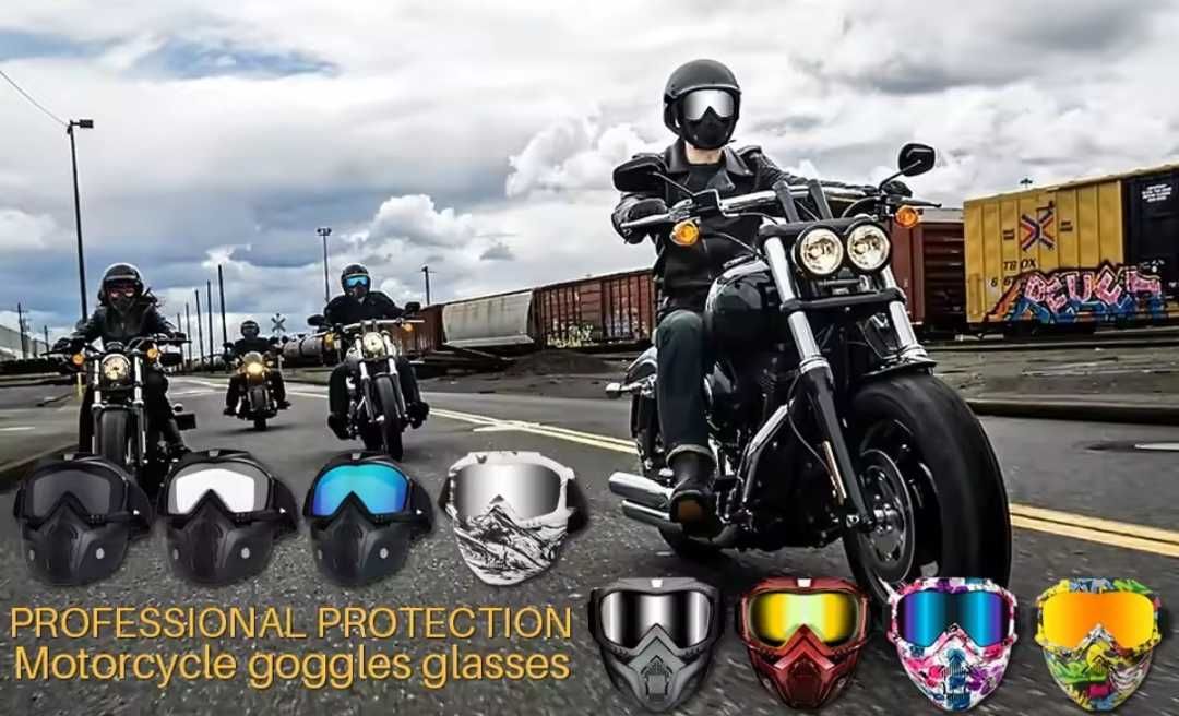 Maska gogle Sport YEL-R dod.do kasku,ochrona UV, filtrująca, regulacja