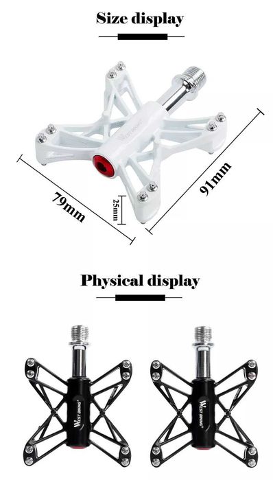 Велосипедные педали WEST BIKING на 3-х подшипниках, велопедали