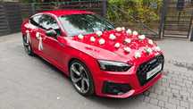 Auto do ślubu - czerwone Audi A5