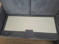 IKEA BESTA Górny panel na TV szkło biały białe, 120x40 cm RTV