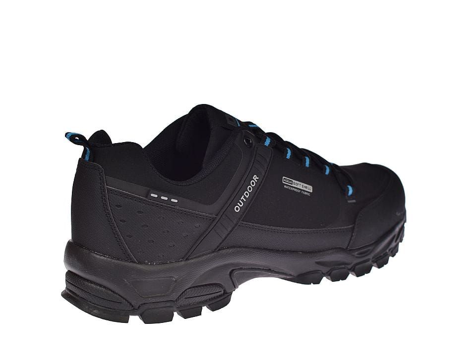 Buty trekkingowe męskie z membraną softshell DK 1096 BK-BL r. 48