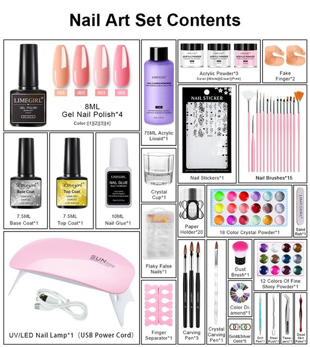 Kit unhas gel completo