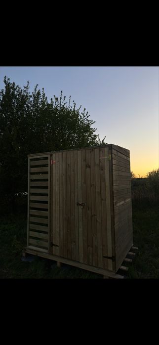 Domek drewniany narzędziownia 2 drzwiowy