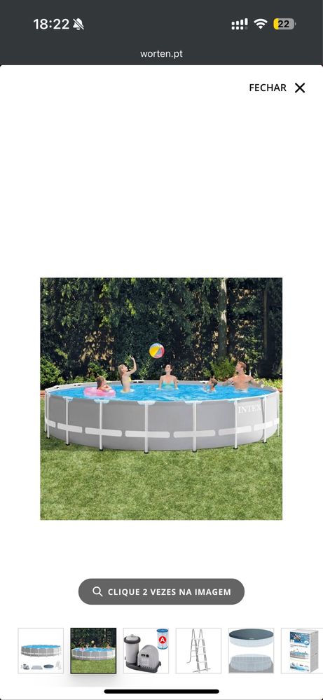 Piscina tubular redonda 457x107cm