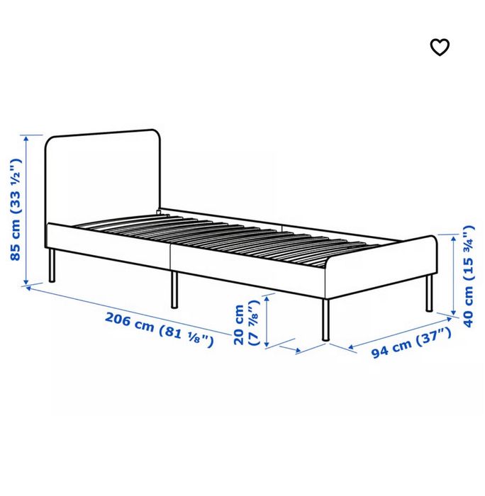 Cama de solteiro com colchão