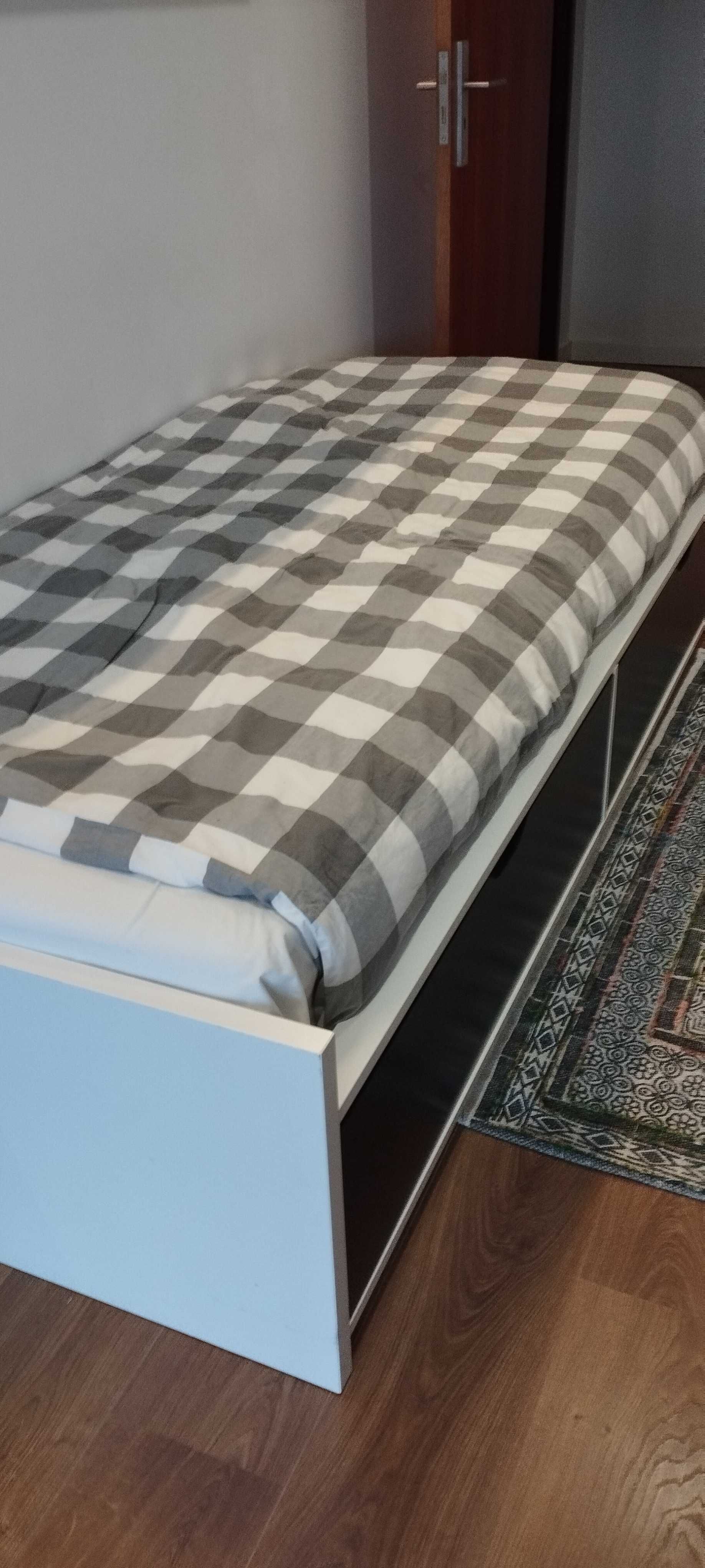 Cama solteiro com duas gavetas, 90 x 200