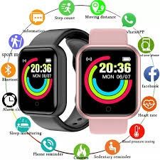 Smartwatch Y68 inteligentny zegarek koperta srebrna ciśnienie sen krok