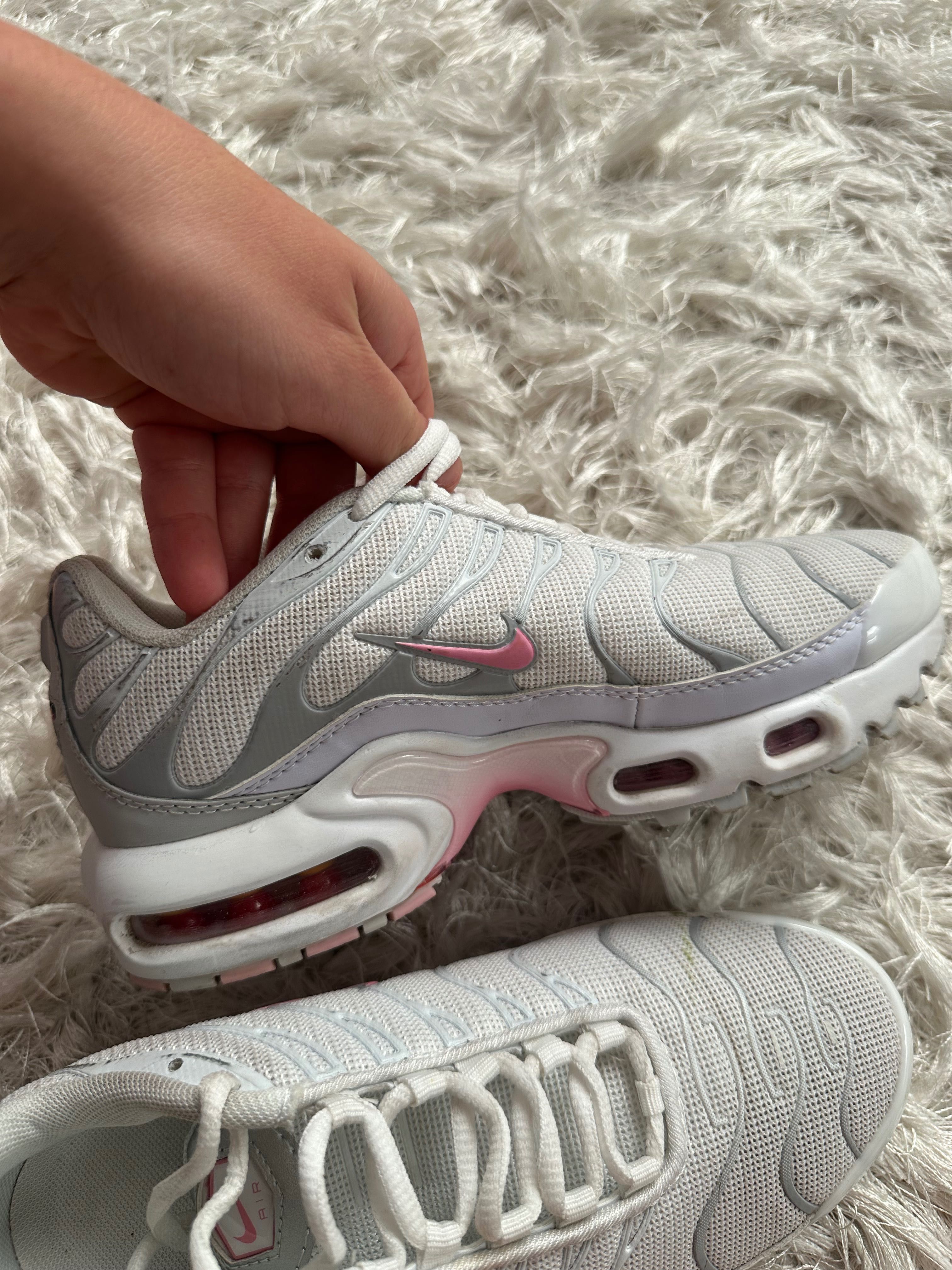 Buty sneakersy Nike tn air max plus różowe białe szare srebrne vintage