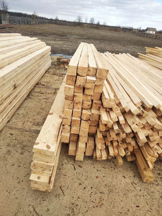 Брус обрезной 150*50 мм*6м ( Доска, Рейка )  Низкая цена