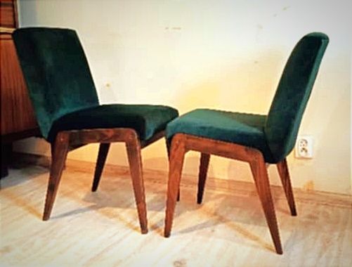 Krzesła foteliki Aga Chierowski welur vintage okazja