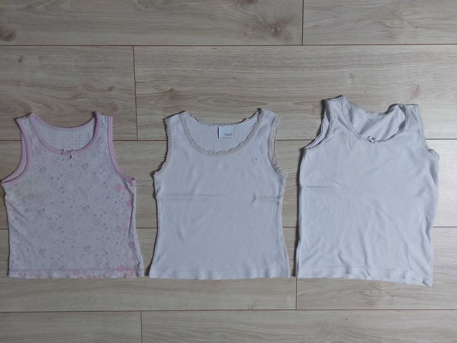podkoszulki dziewczęce 98-104 3-pak