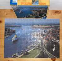 Puzzle 1000 peças completo - Porto de Travemünde