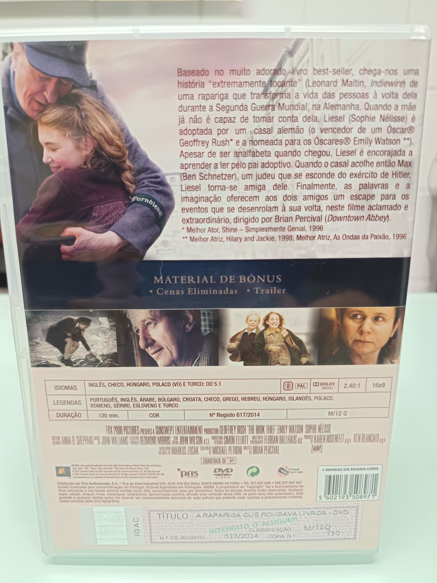 DVD a rapariga que roubava livros