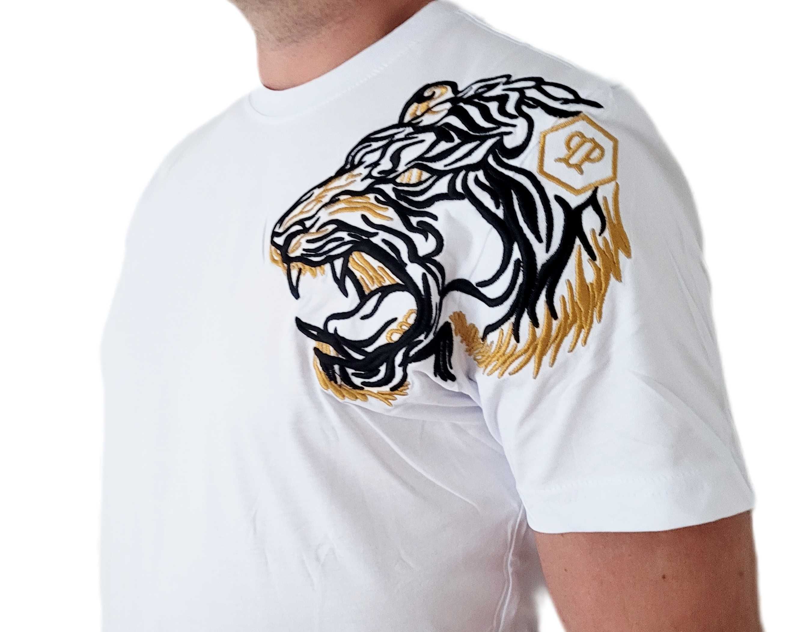 Koszulka męska Philipp Plein Tiger biała