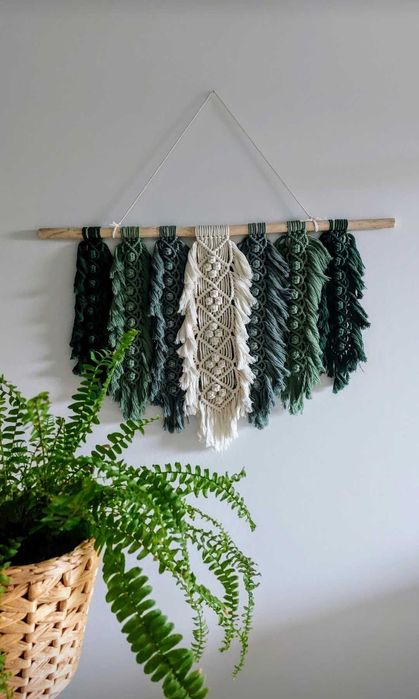 Makrama, dekoracja ścienna, styl boho