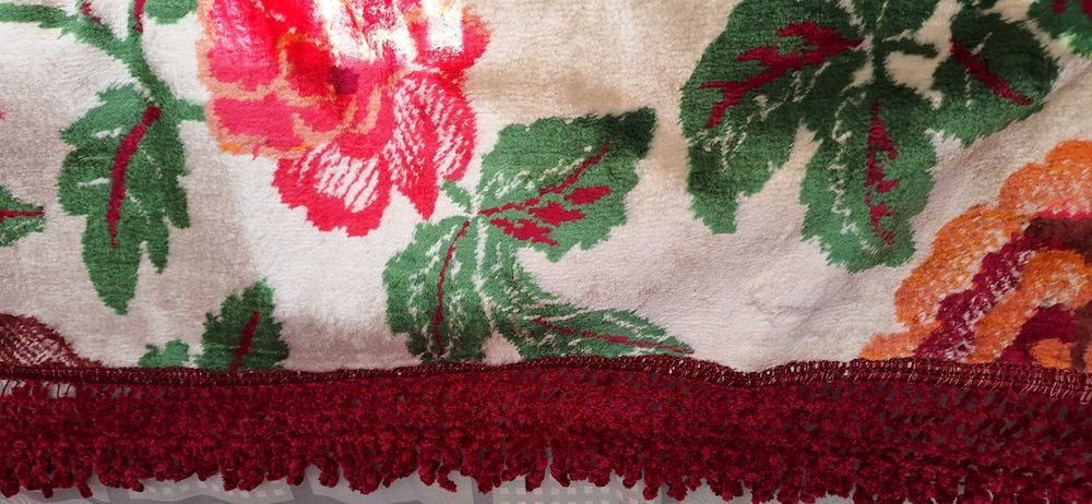 Colcha Flores Rosa Forte