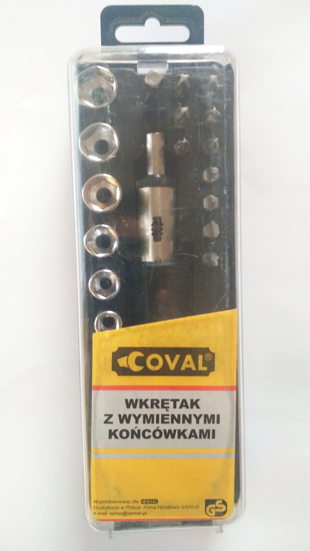 Coval wkrętak z grzechotką i wymiennymi końcówkami