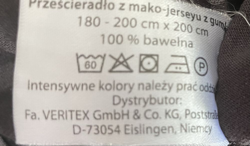 Szare prześcieradło z gumką estella czarne 180-200x200 mako jersey
