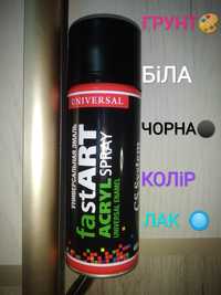 Аерозоль фарба: універсал, кузов ремонт. Краска, лак, грунт, автоемаль