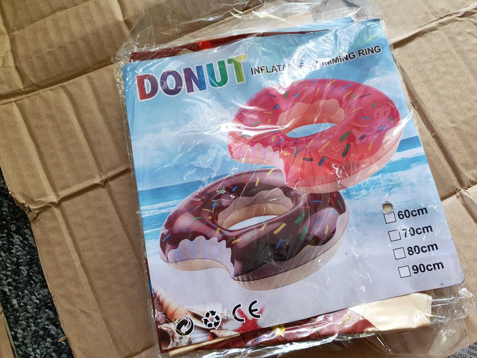 KOŁO do pływania DONUT DMUCHANE plaża PONTON arbuz 60cm