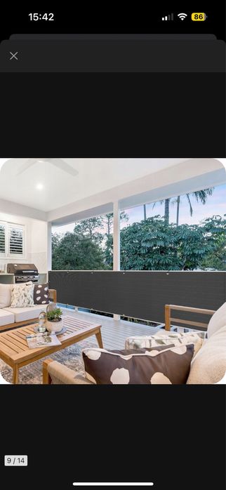 Osłona na balkon taras przeciwsłoneczna UV 95% 180g 1x5m