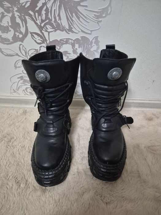 Взуття NEW ROCK, Itale negro, nomada negro tank boots