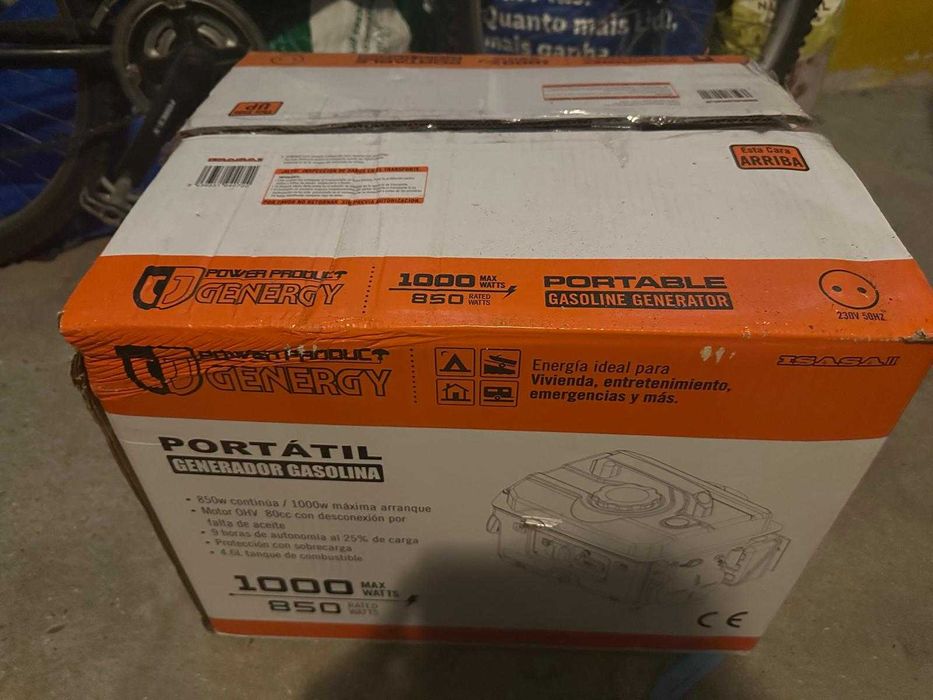Gerador a gasolina arranque manual 1000/850W Genergy