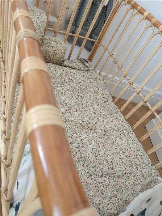 Bambusowe łóżeczko materac dla dziecka producent skandynawski