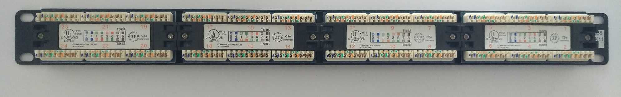 Patch Panel 24 Portas Cat.5e 19" 1U