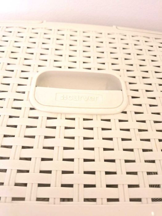 Kosz na pranie,  na bieliznę - CUVER - mega solidny ! - ecru --- 50 zł