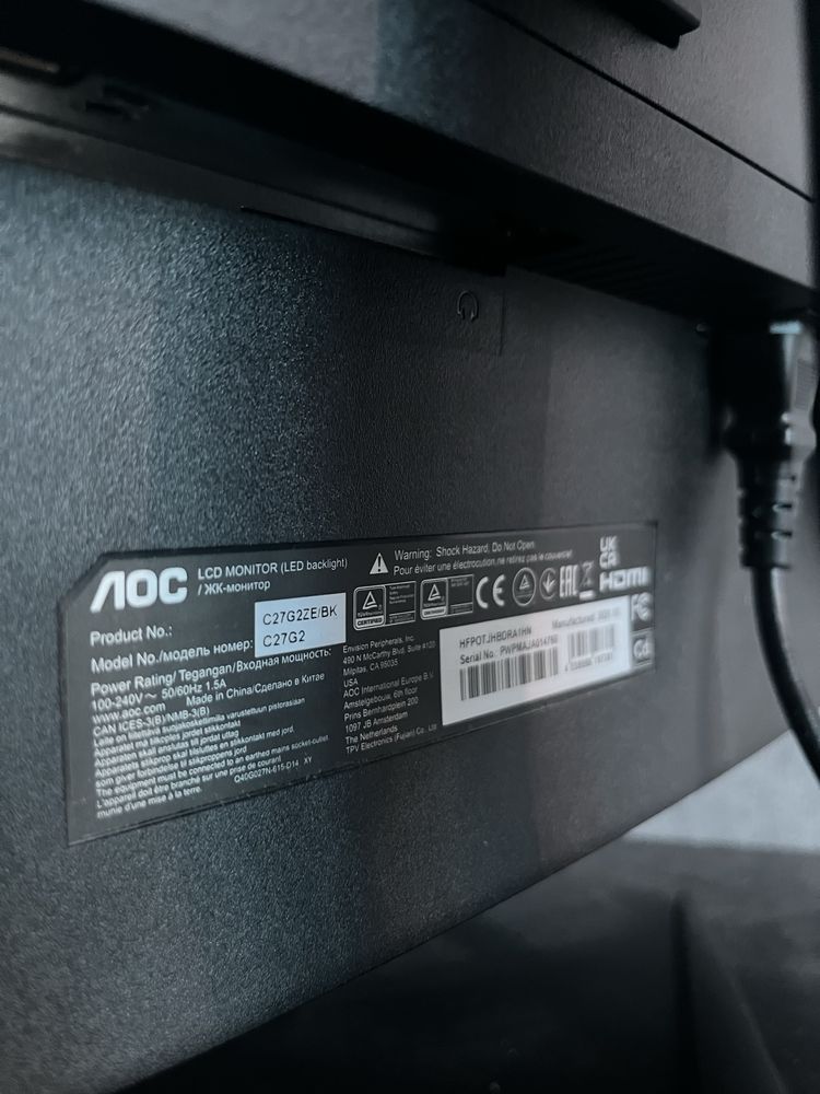 Monitor AOC 240hz 0.5ms