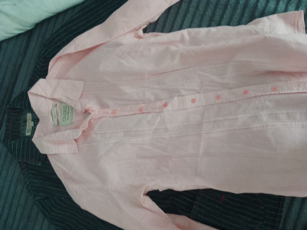 Reserved  marynarka dżinsowa katana + koszula Diverse rozmiar S komple