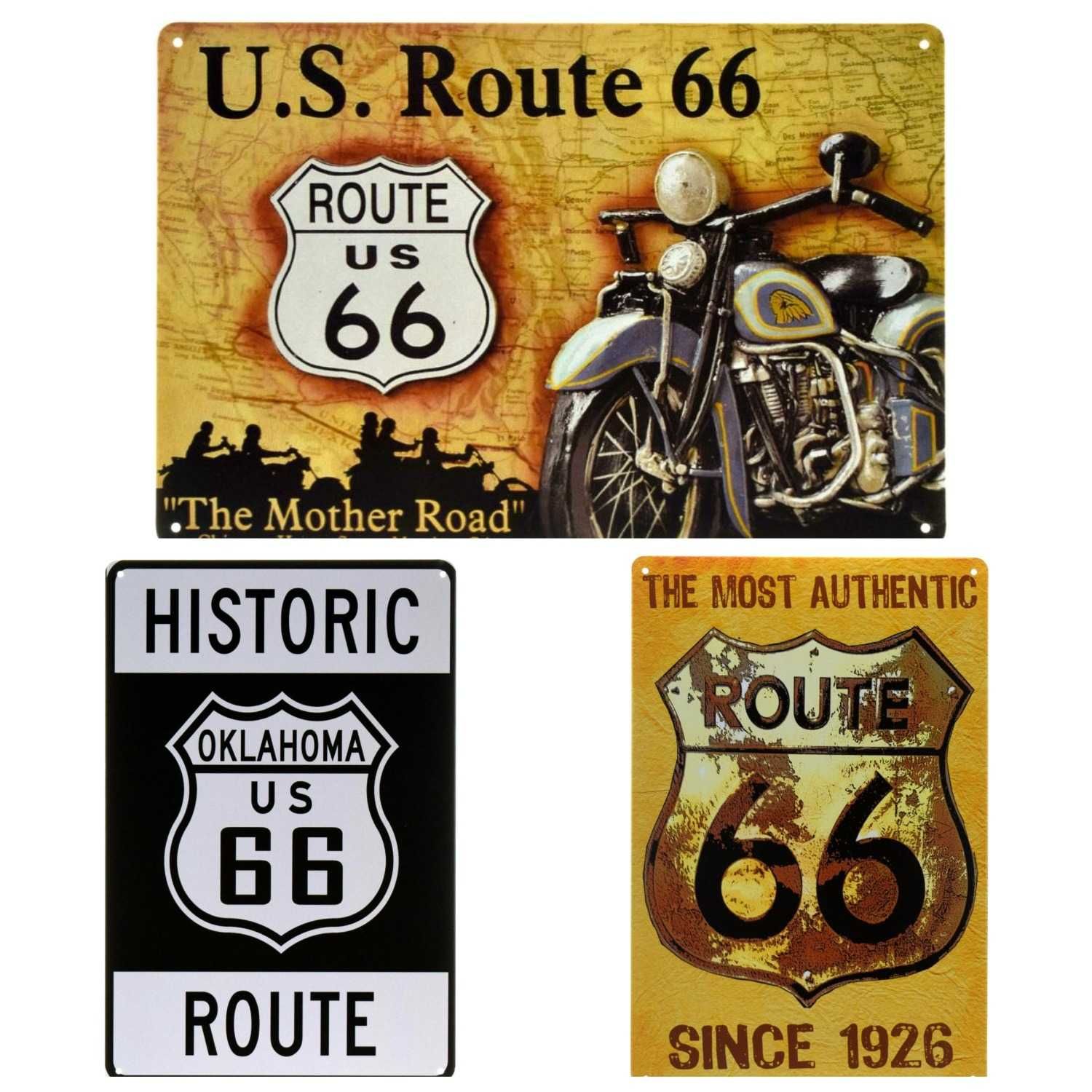 Route 66 / Мать дорог 66 (Металлические таблички)