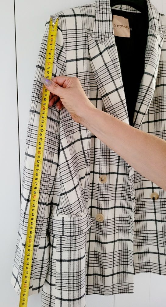 Letni żakiet marynarka oversize w kratkę Cocomore rozmiar 40