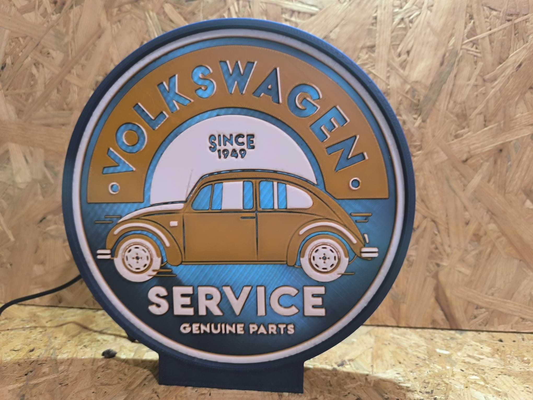 Luminária Decorativa / Lightbox Volkswagen Service