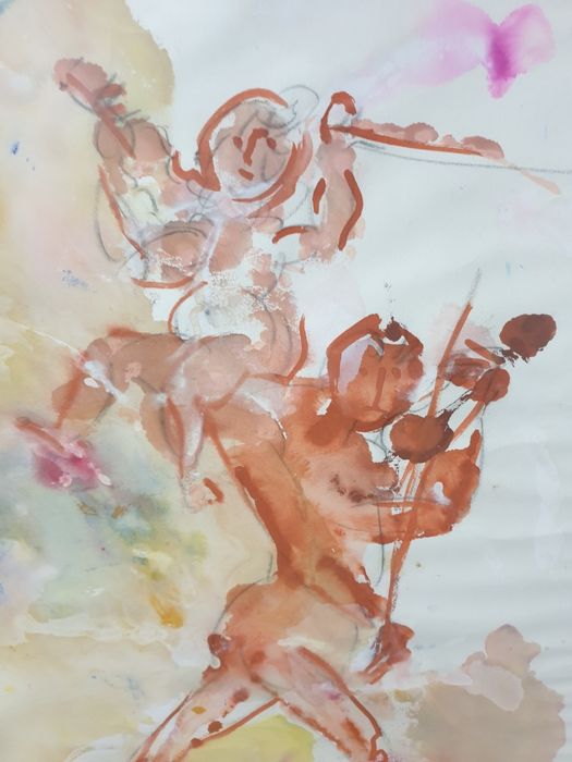 Rolf Forster - grande aguarela Arte Moderna