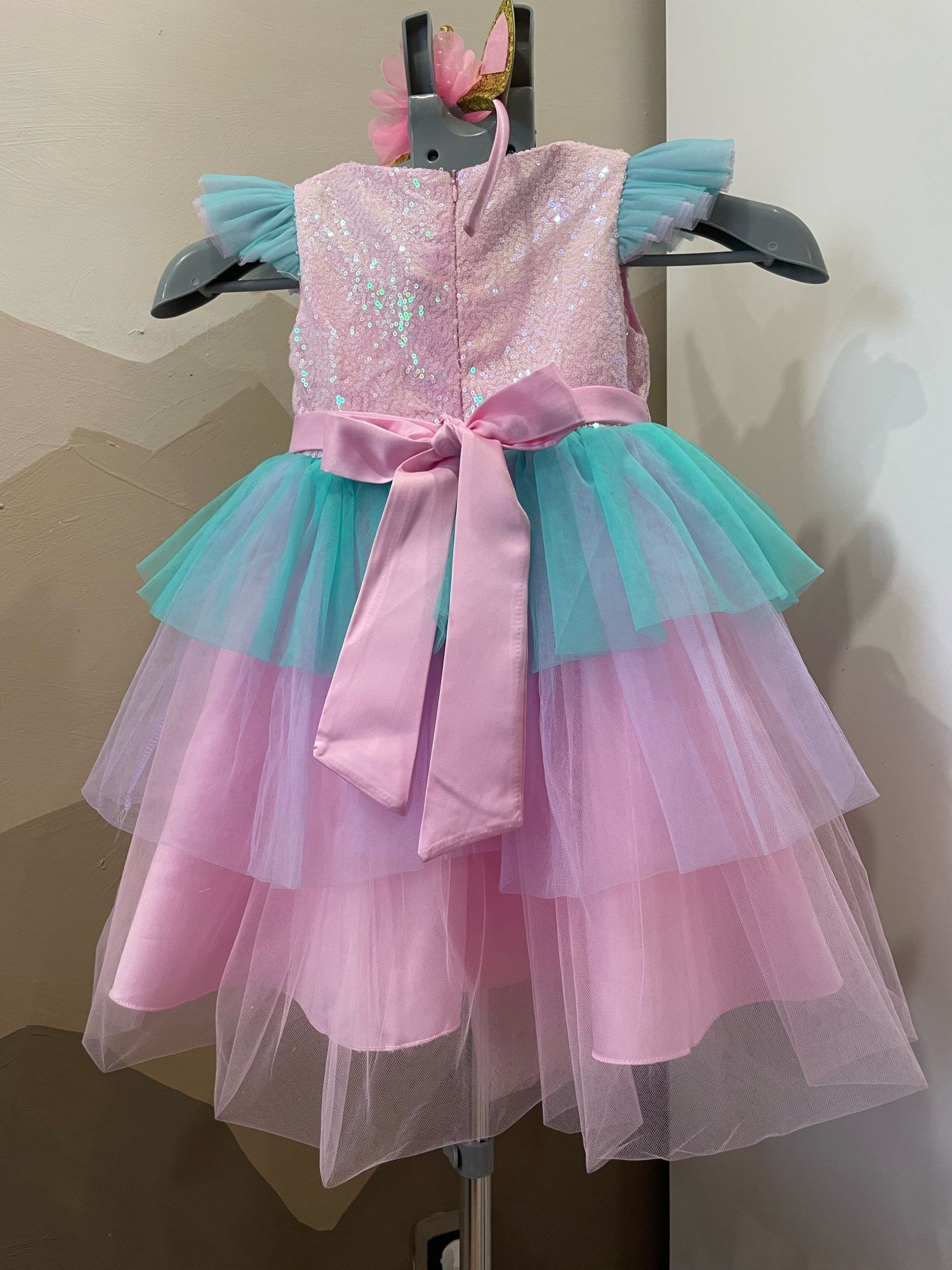 Дитяча сукня єдиноріг 3, 4, 5, 6, 7 років платье обруч единорог однорі