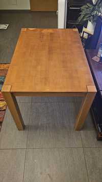 Stół drewniany, jasny brąz, 120x80, odkręcane nogi