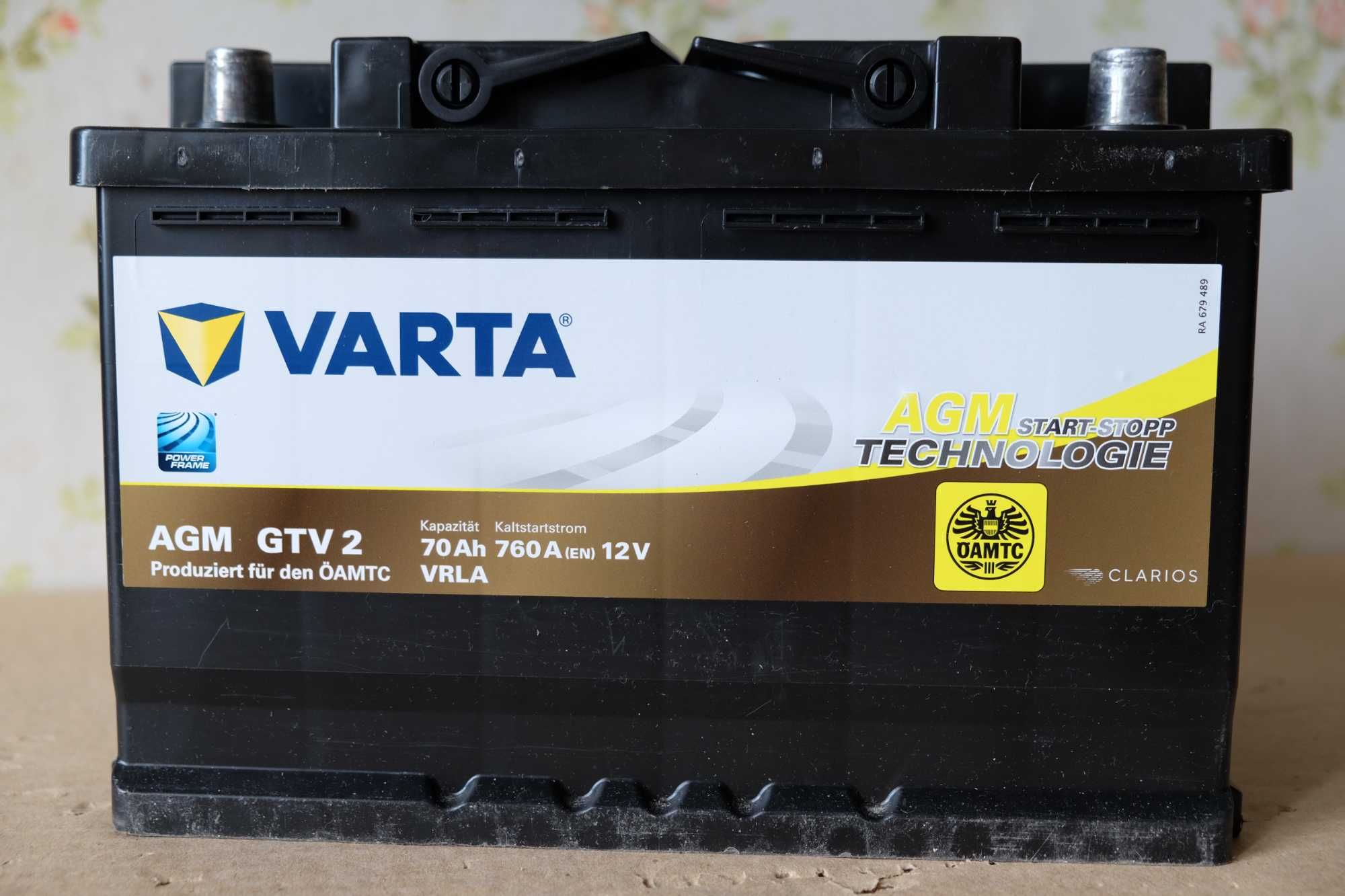 Аккумулятор AGM Varta GTV2,70Ah.Австрия