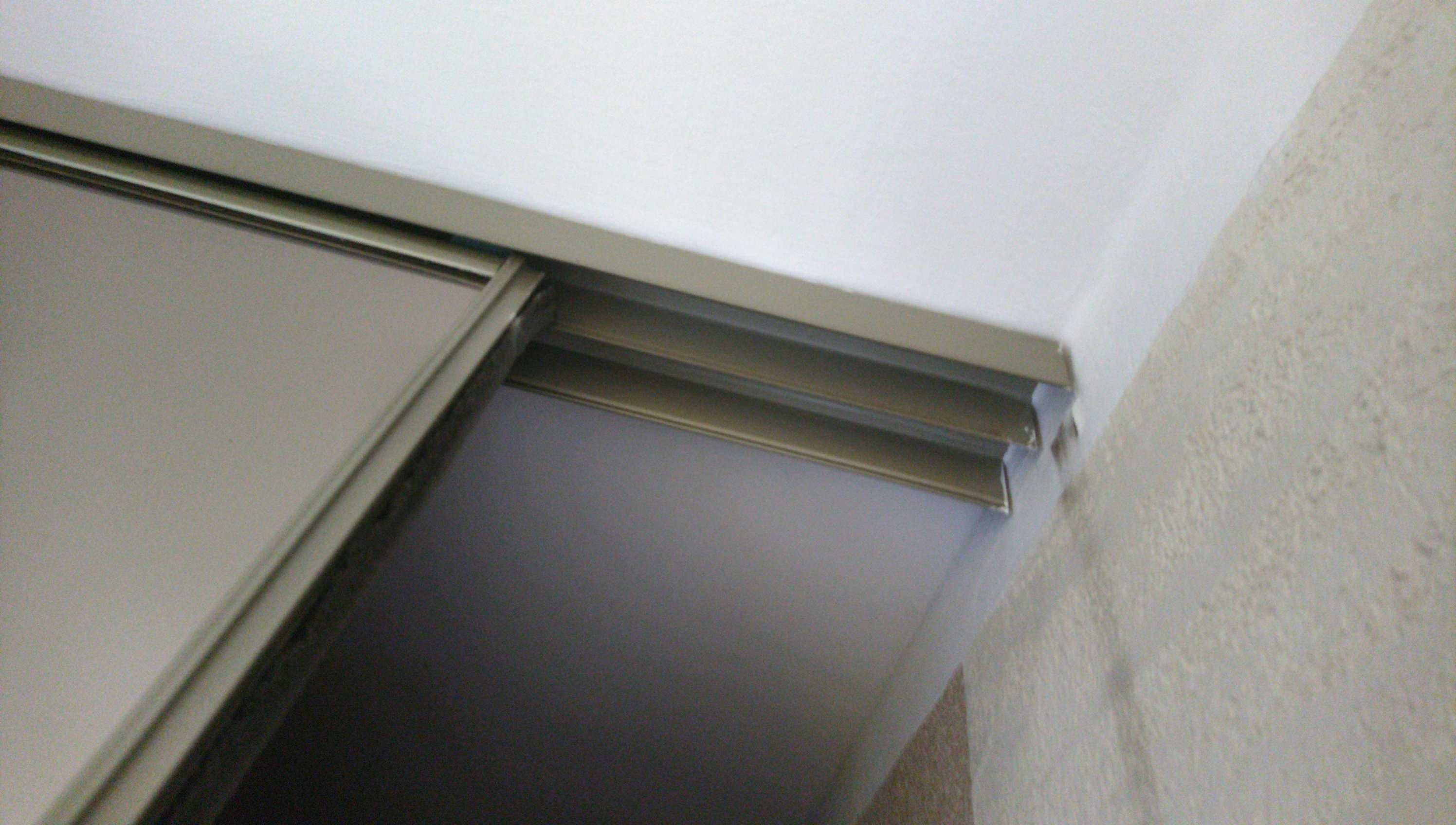 Drzwi przesuwne szafy wnękowej wraz z prowadnicami - duże lustra!