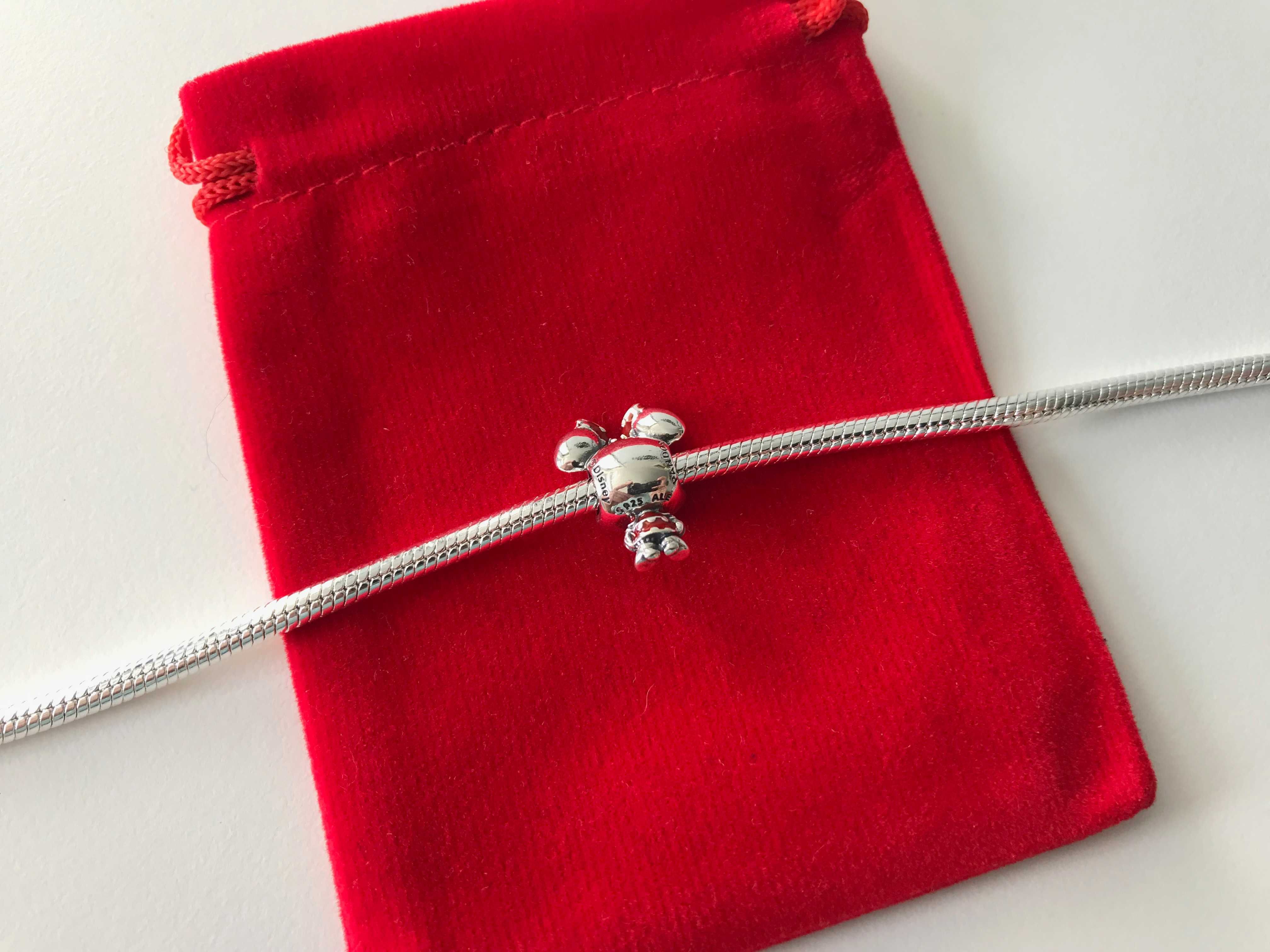 Conta Disney Minnie Mouse Pandora em Prata de Lei 925 Nova