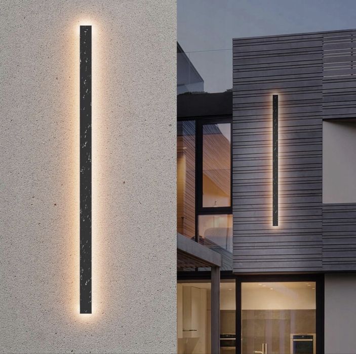 Klighten lampa ścienna zewnętrzna LED | czarna 35W 120cm  3000K