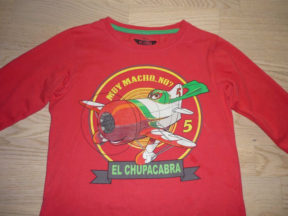 Bluzka Bluzeczka 5-6 lat Samoloty Disney Planes + Szara