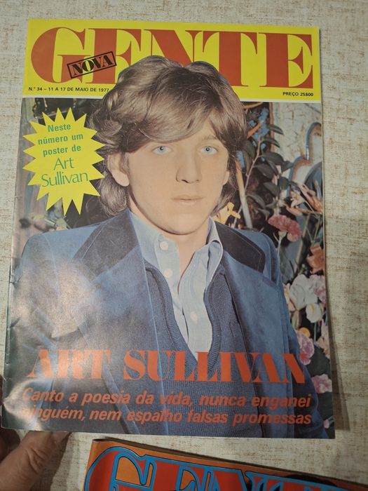 Revista gente 1977 art sullivan com poster e beatles