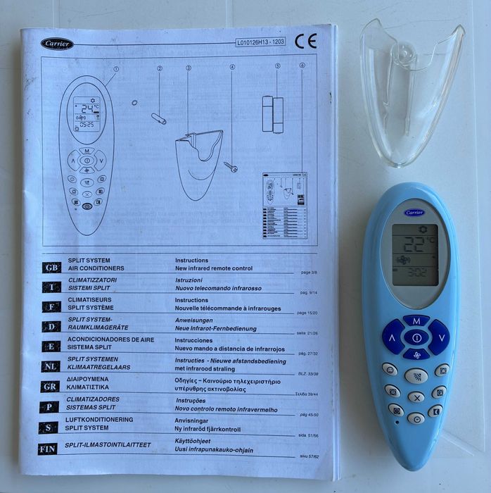 Comando remoto para AC (ar condicionado) Carrier, semi-novo