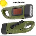 Lanterna carga solar e manivela