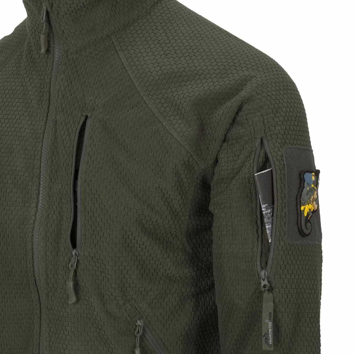 Кофта флисовая Helikon-Tex ALPHA TACTICAL GRID FLEECE Olive Green XL