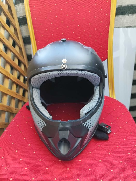 Kask szczękowy Motocyklowy na Motor Motocykl Aviator czarny ATV Cross