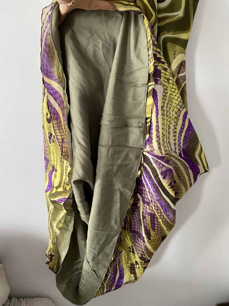 Suknia maxi jedwab silk Frank Usher rozm. 40/L