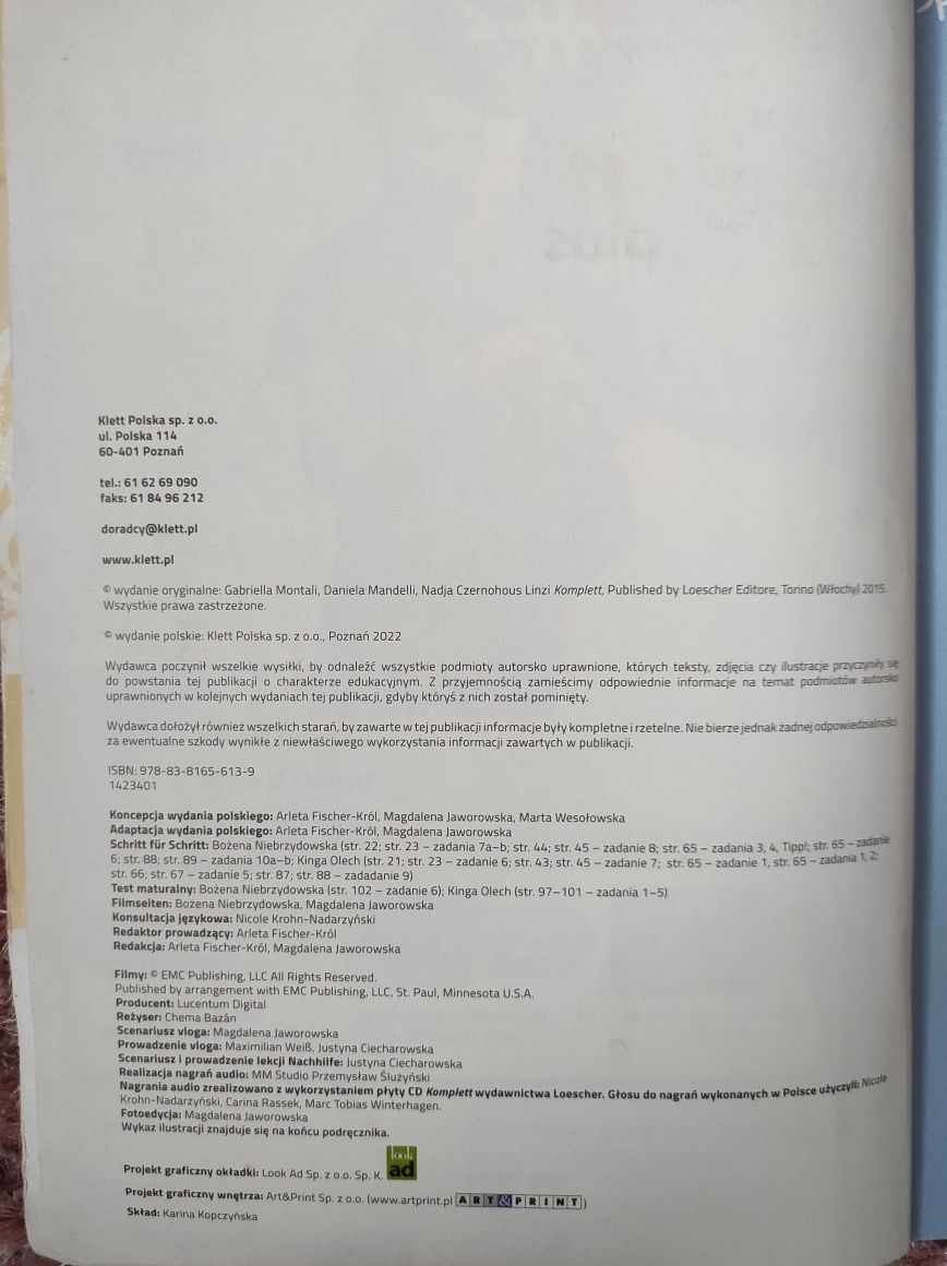 Komplett plus 2 - książka ćwiczeń, Klett
